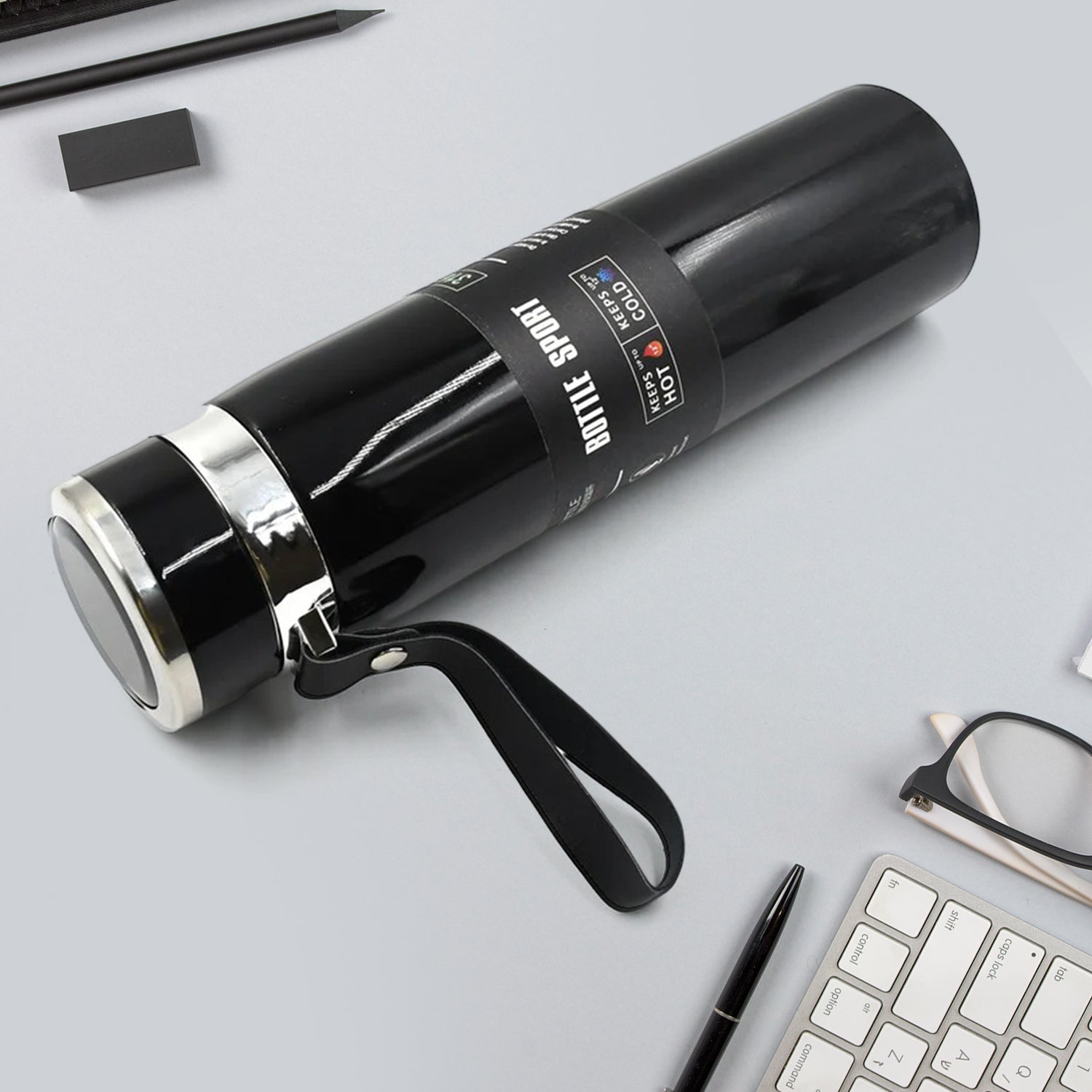 Double Stainless Steel Wall Flask Vacuum Insulated Water Bottle 1000ML ...