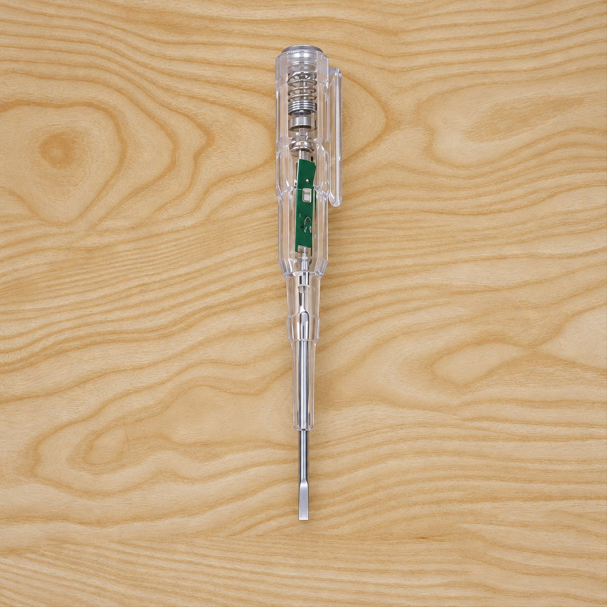 Electric Tester Screwdriver with Clear Handle and Pocket Clip Tool (1 Pc)