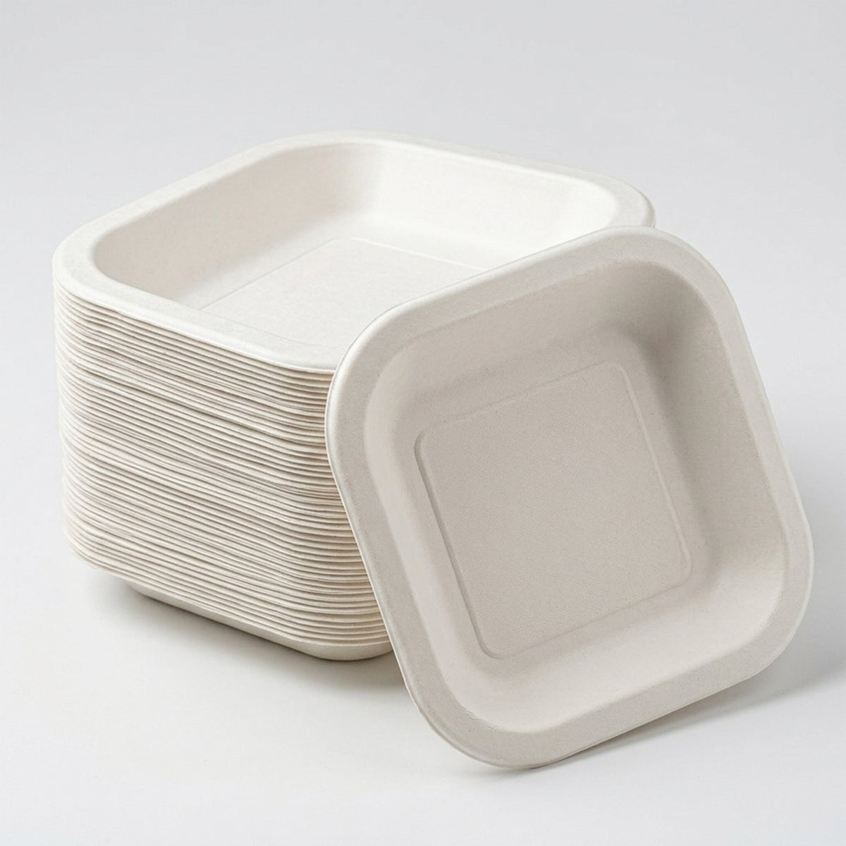 Disposable Food Tray Set – Square, 50 Pieces for Easy Serving