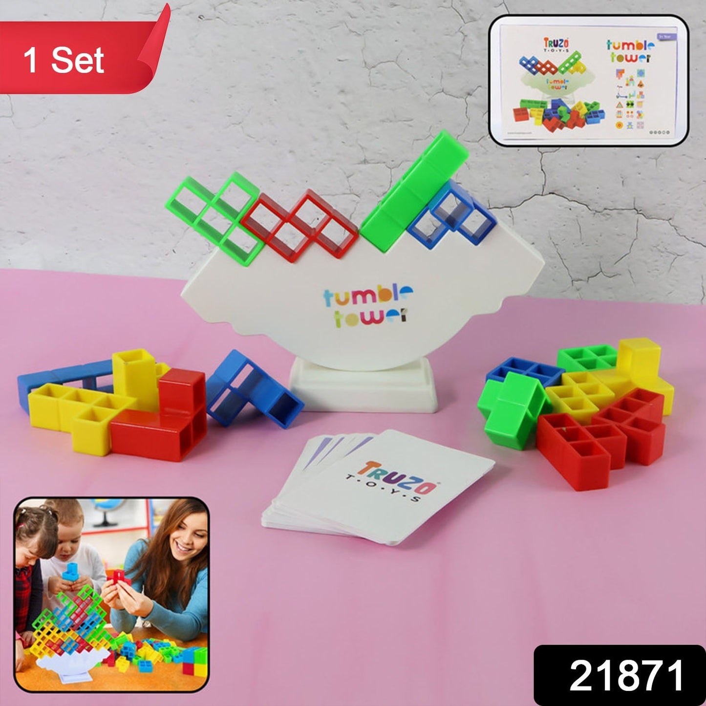 Tumble Tower Balancing Blocks Game Set (1 Set)