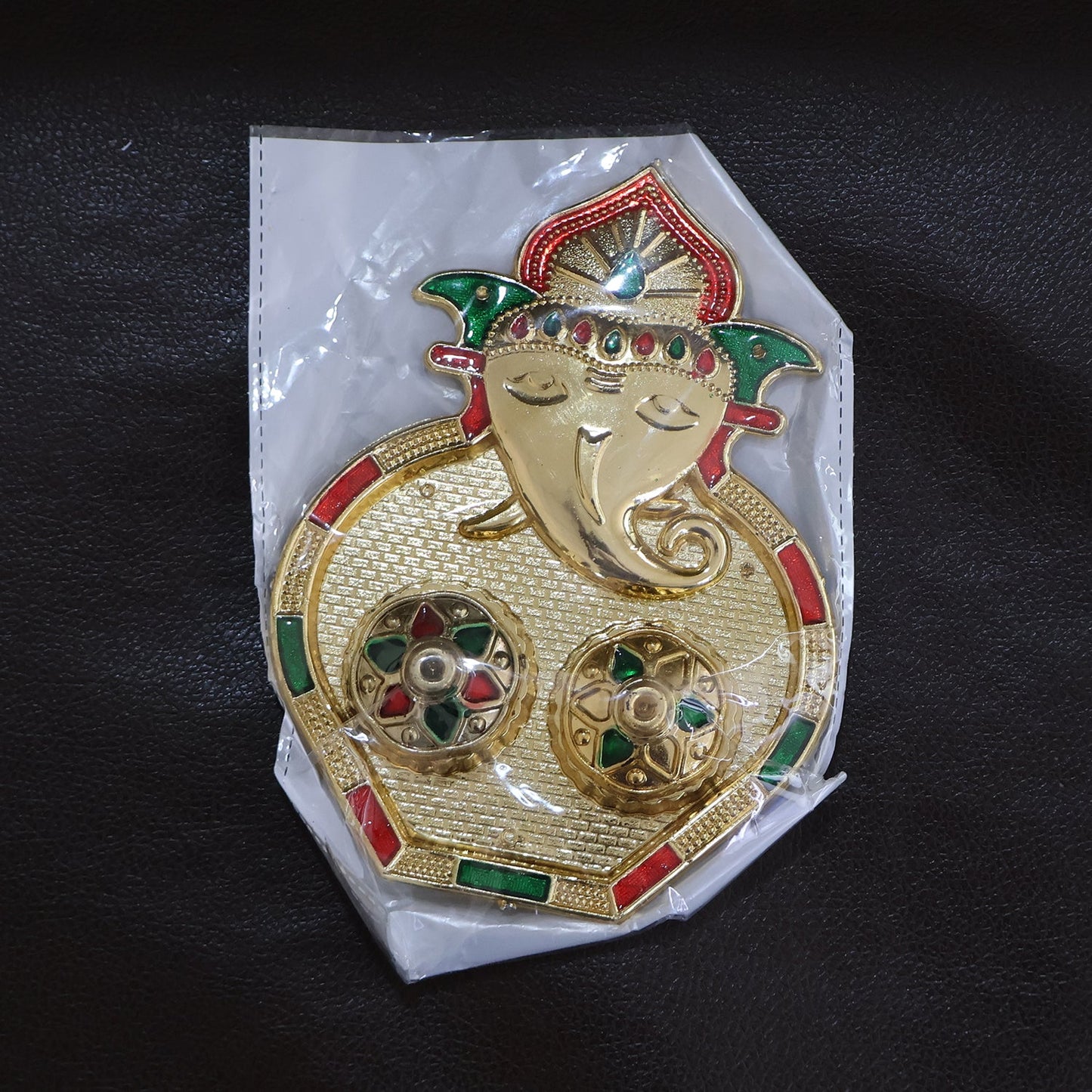 Ganesh Design Decorative Kumkum Box - (1 Pc)