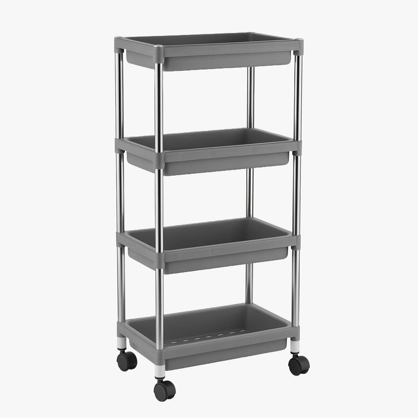 4-Layer Rolling Storage Cart with Wheels Set