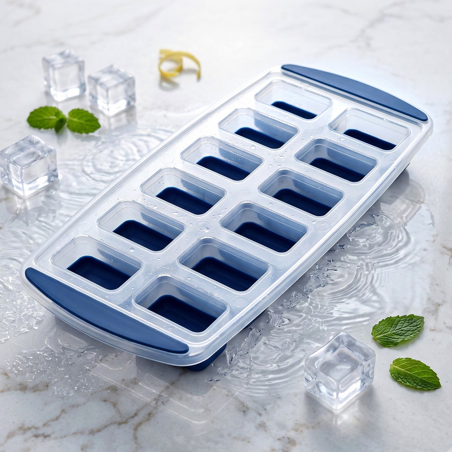 Rectangular cavity ice tray product view