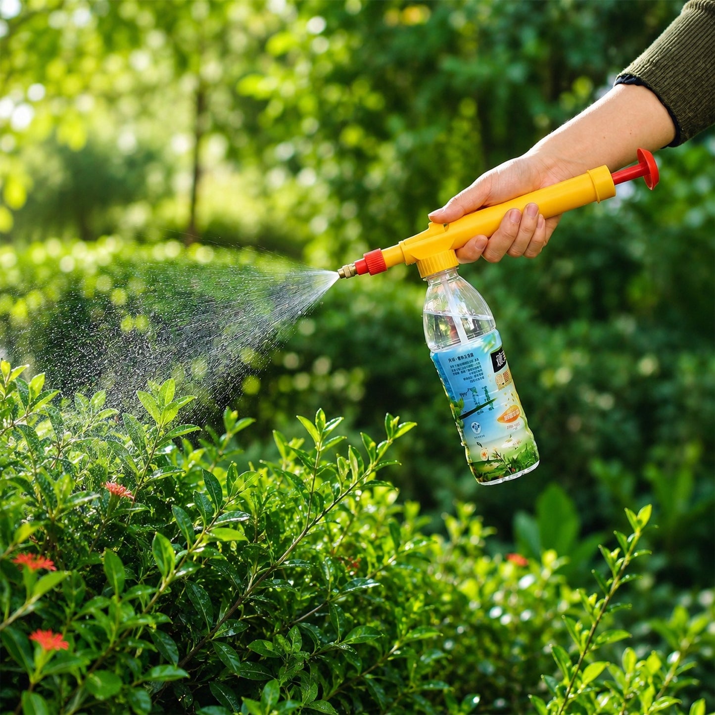 Bottle Sprayer for Plants Garden Pesticide Car Wash with Adjustable Brass Nozzle Sprayer (Handheld Pump)