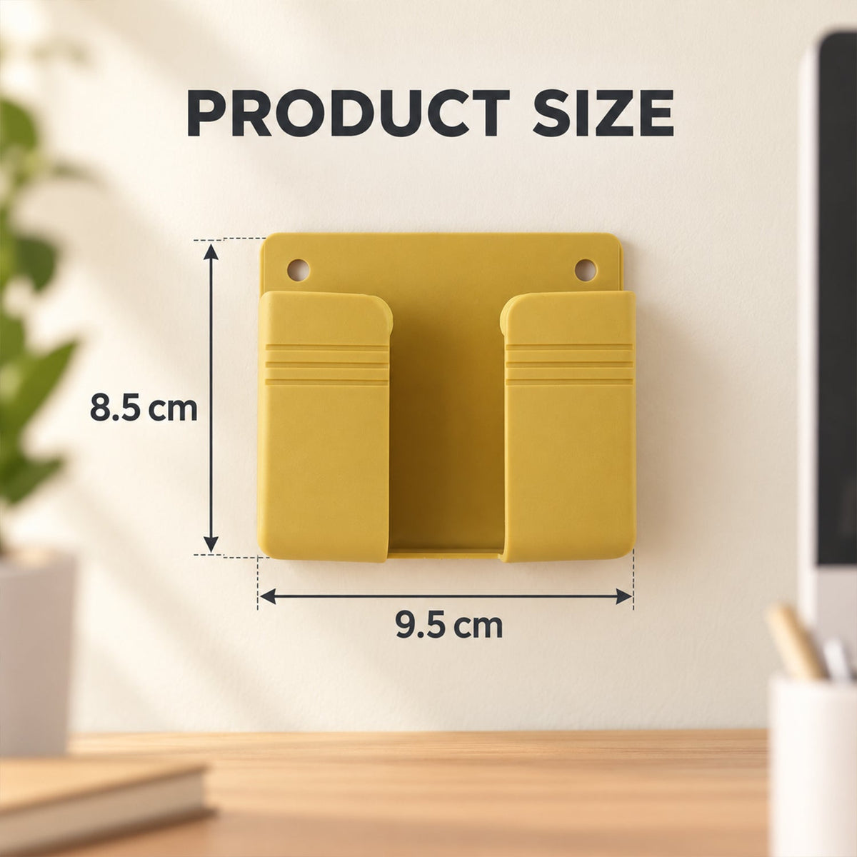 Adhesive Wall Mobile Phone Holder Stand with Charging Cable Opening (1 Pc)