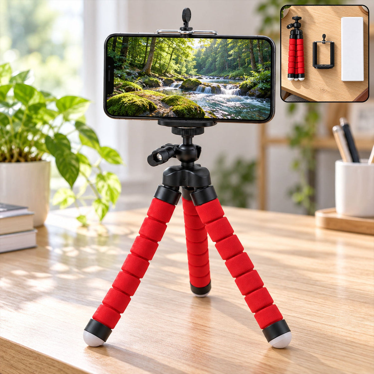 Mini flexible phone tripod - phone stand demonstration