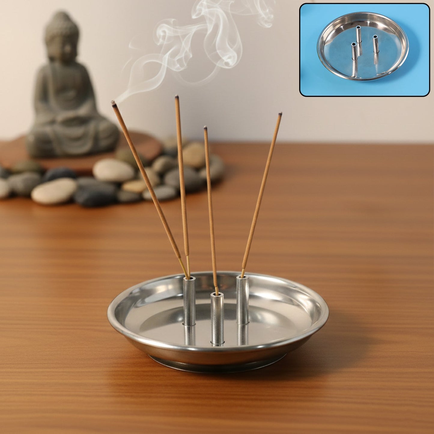 Lotus triple incense stand