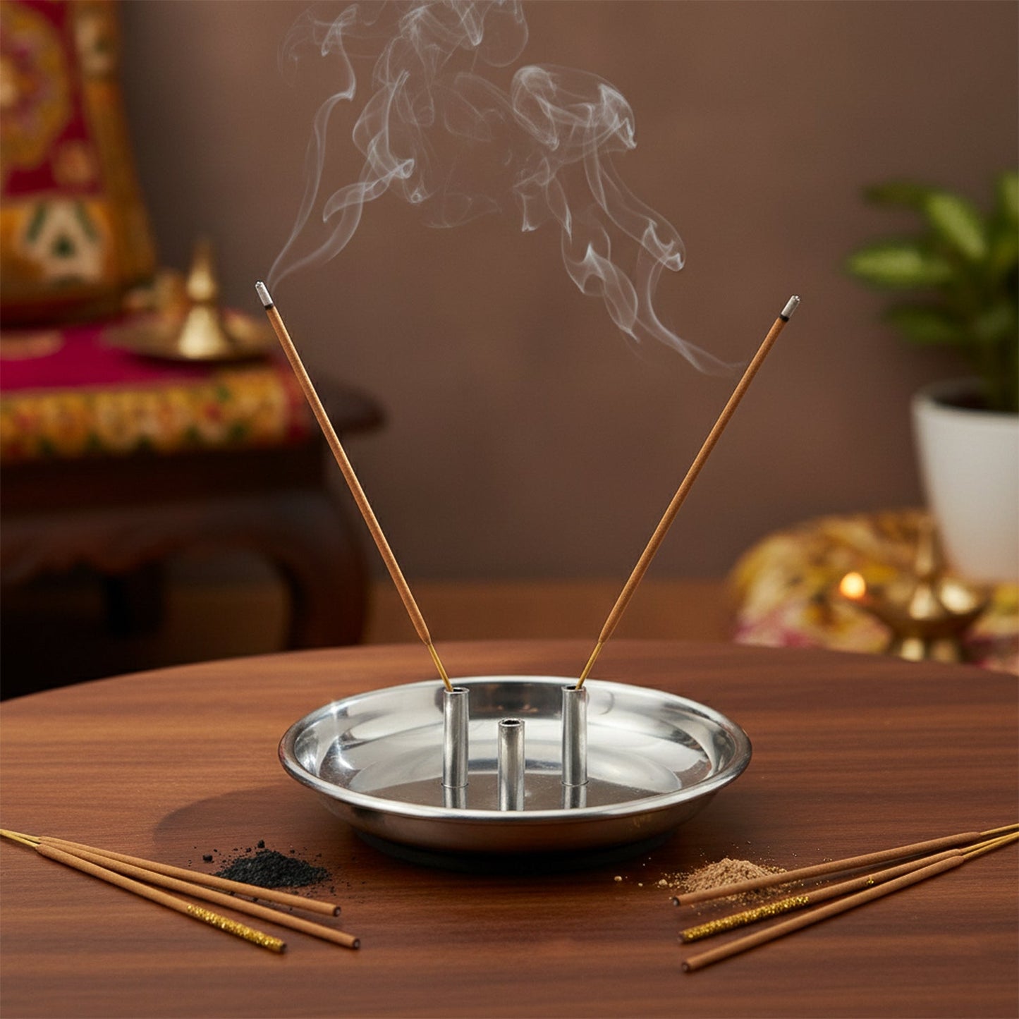 Elegant puja lotus stand