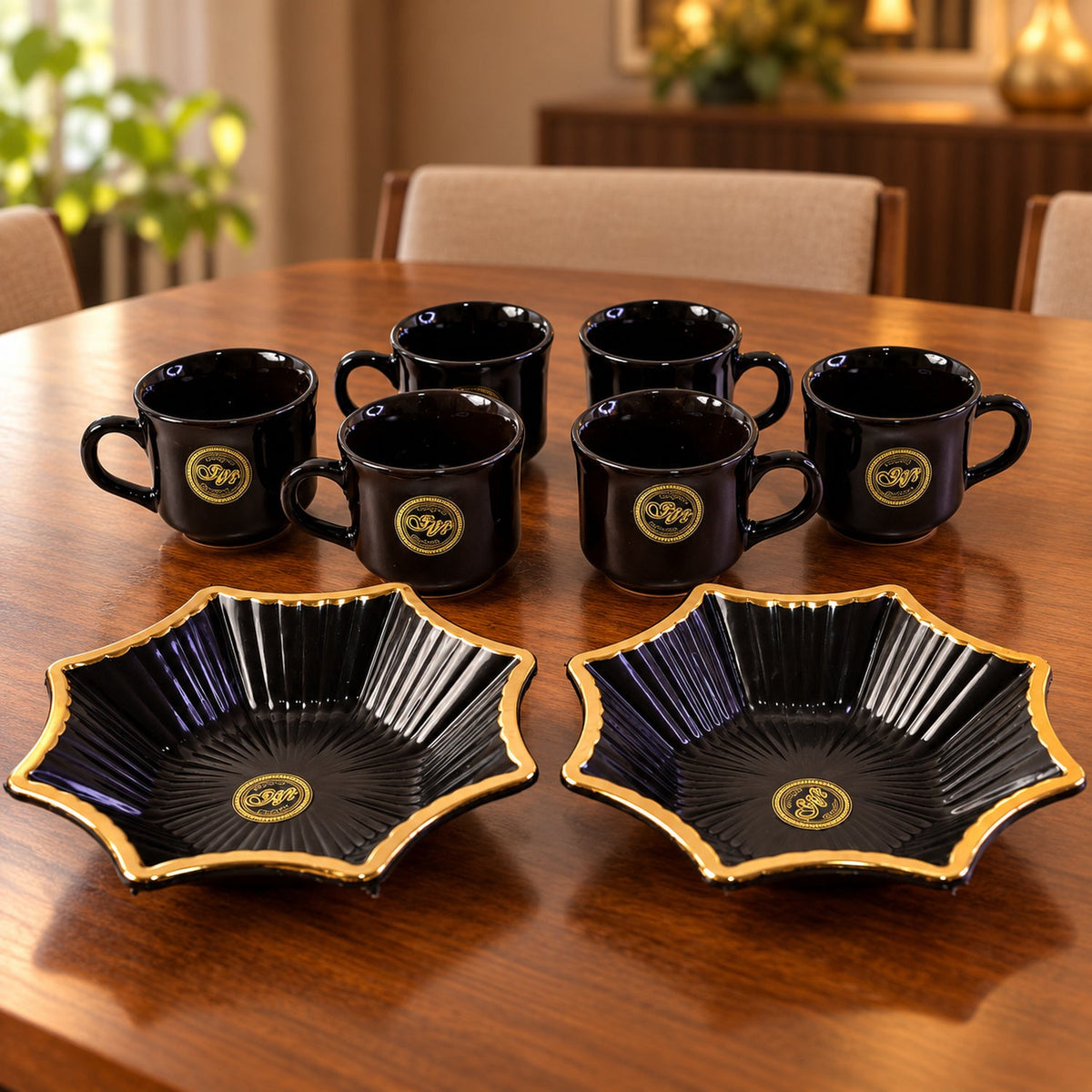 Snack serving set white bg