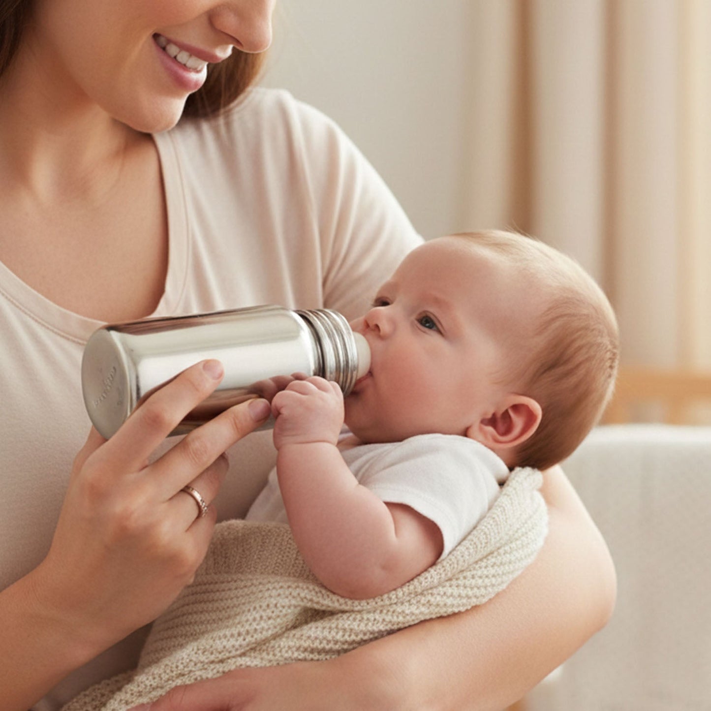 Stainless Steel Baby Feeding Bottle 250 ML