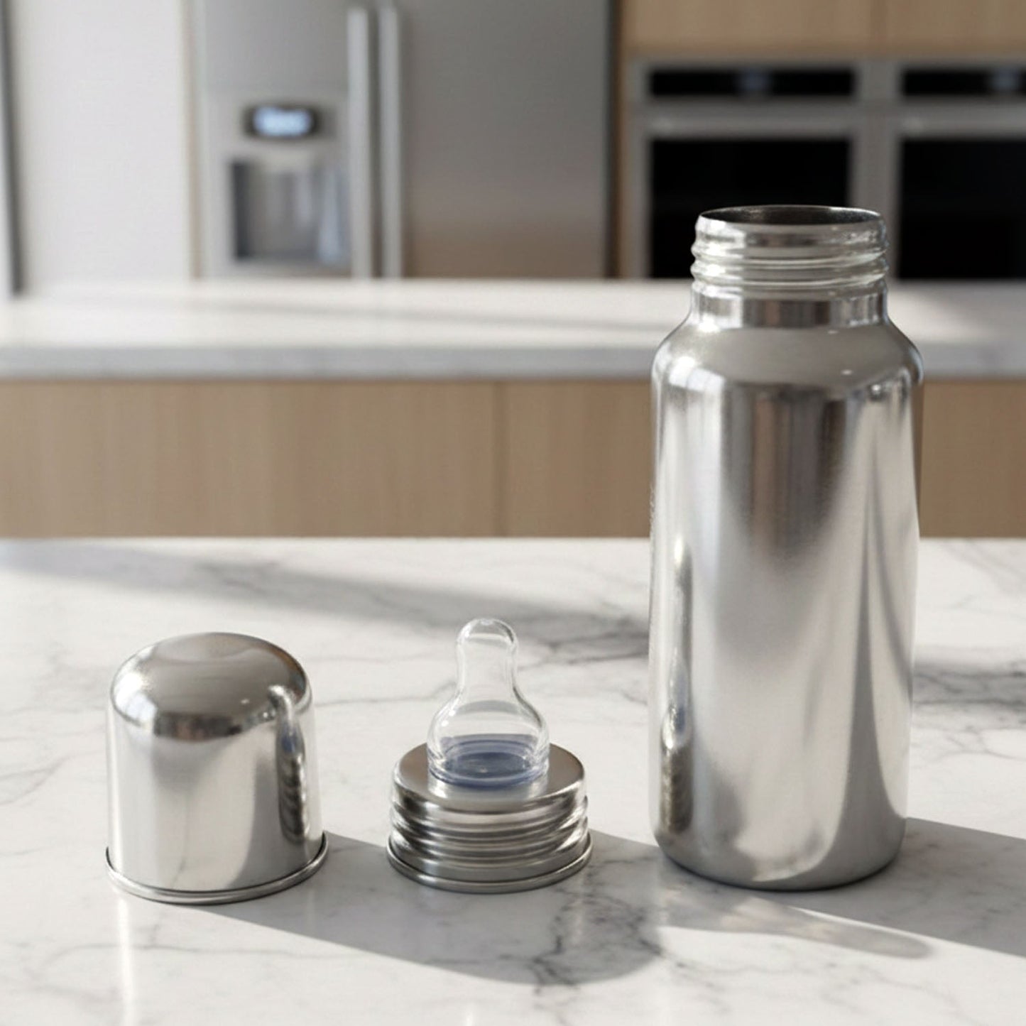 Stainless Steel Baby Feeding Bottle 250 ML