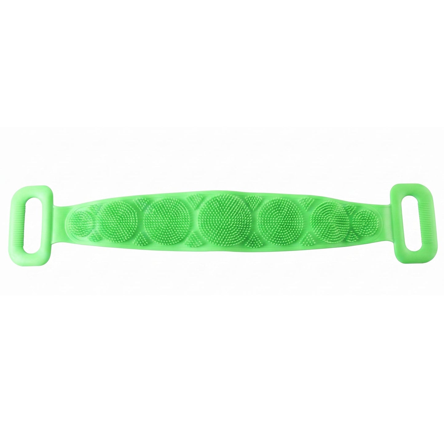 Silicone Body Scrubber Bath Belt Back Cleaning Strap with Handles (1 Pc)