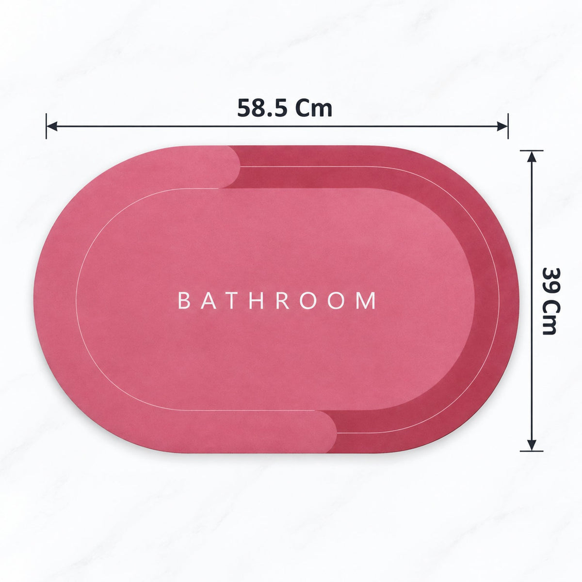 Bathroom rug size 58x39cm