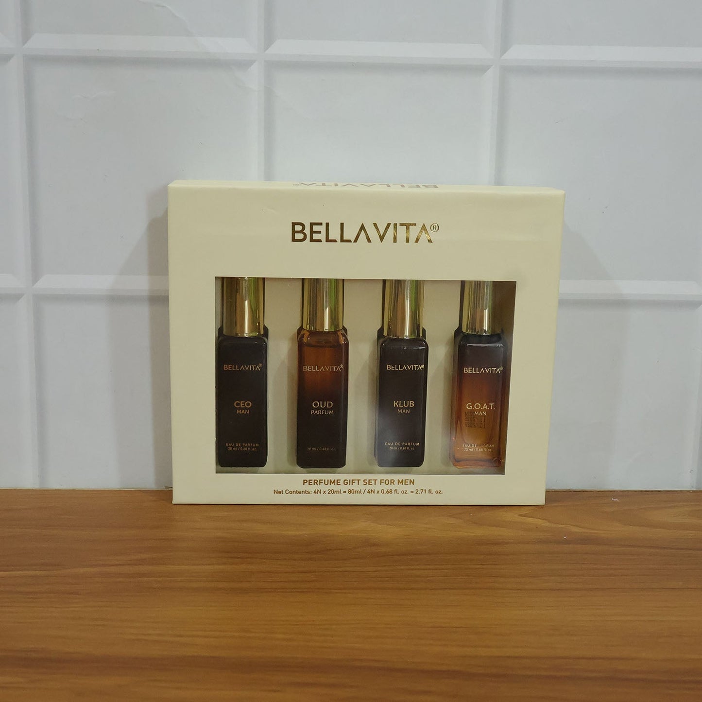 Bellavita Men’s Luxury Perfume Gift Set (4 Pc, 20 ML Each)