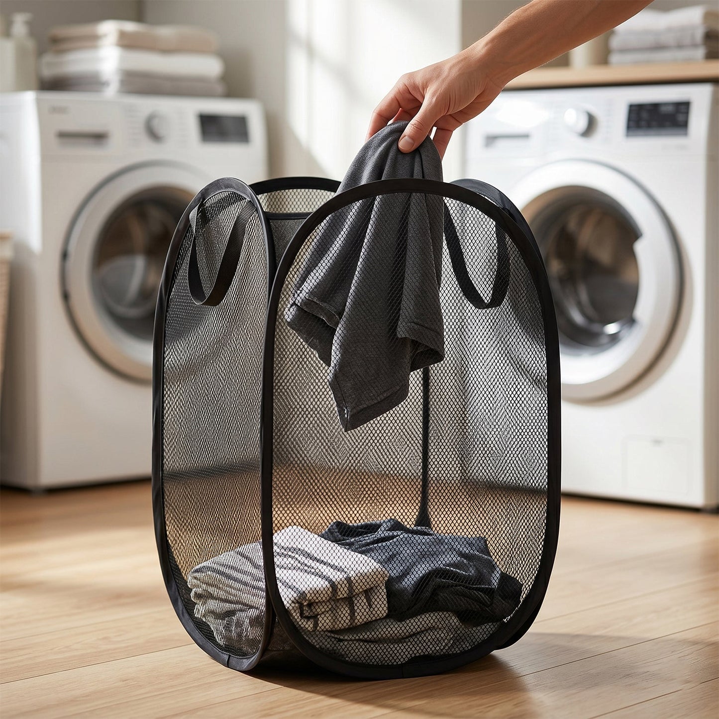 space saving laundry basket foldable