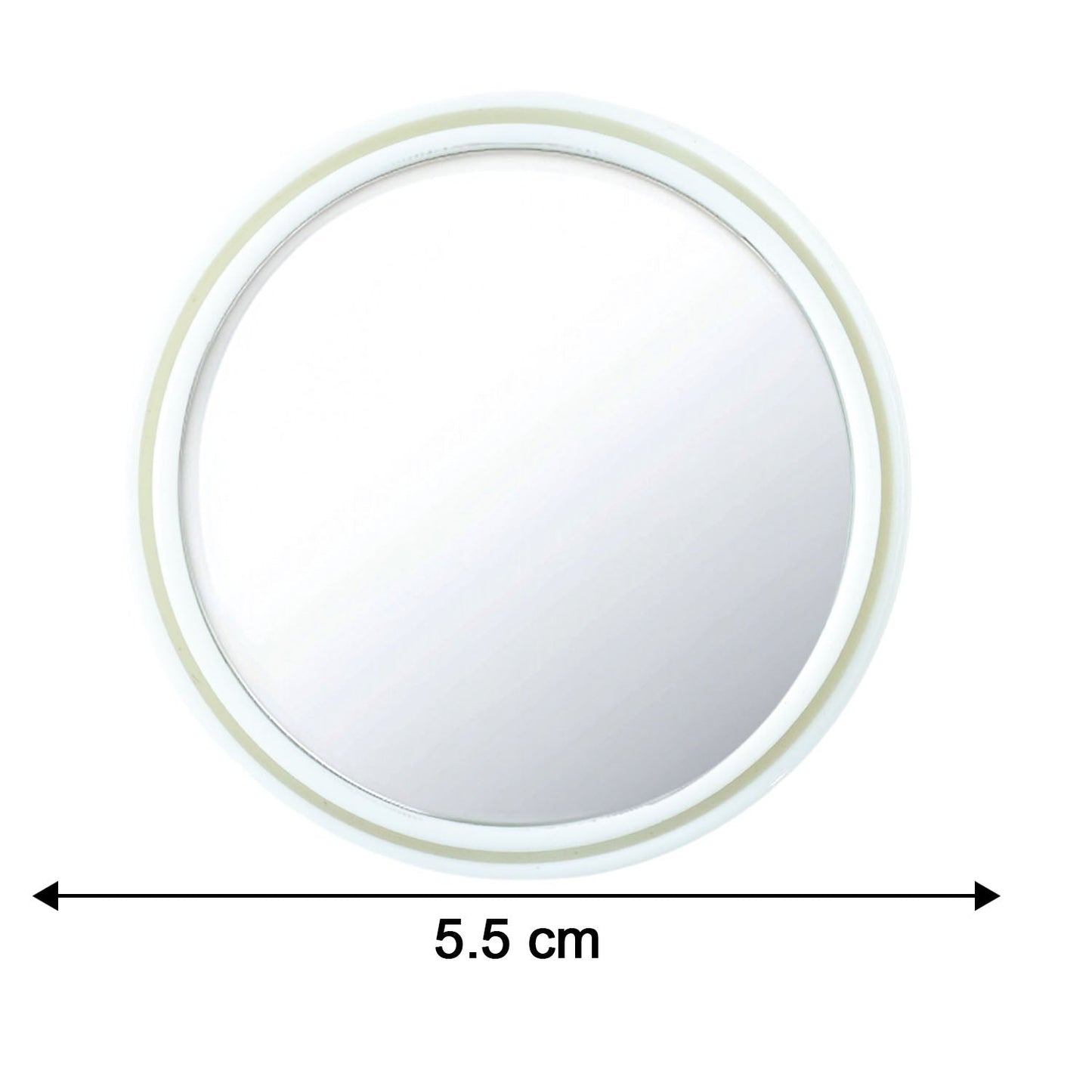 White Round Car Blind Spot Rear View Mirror Set (2 Pc)