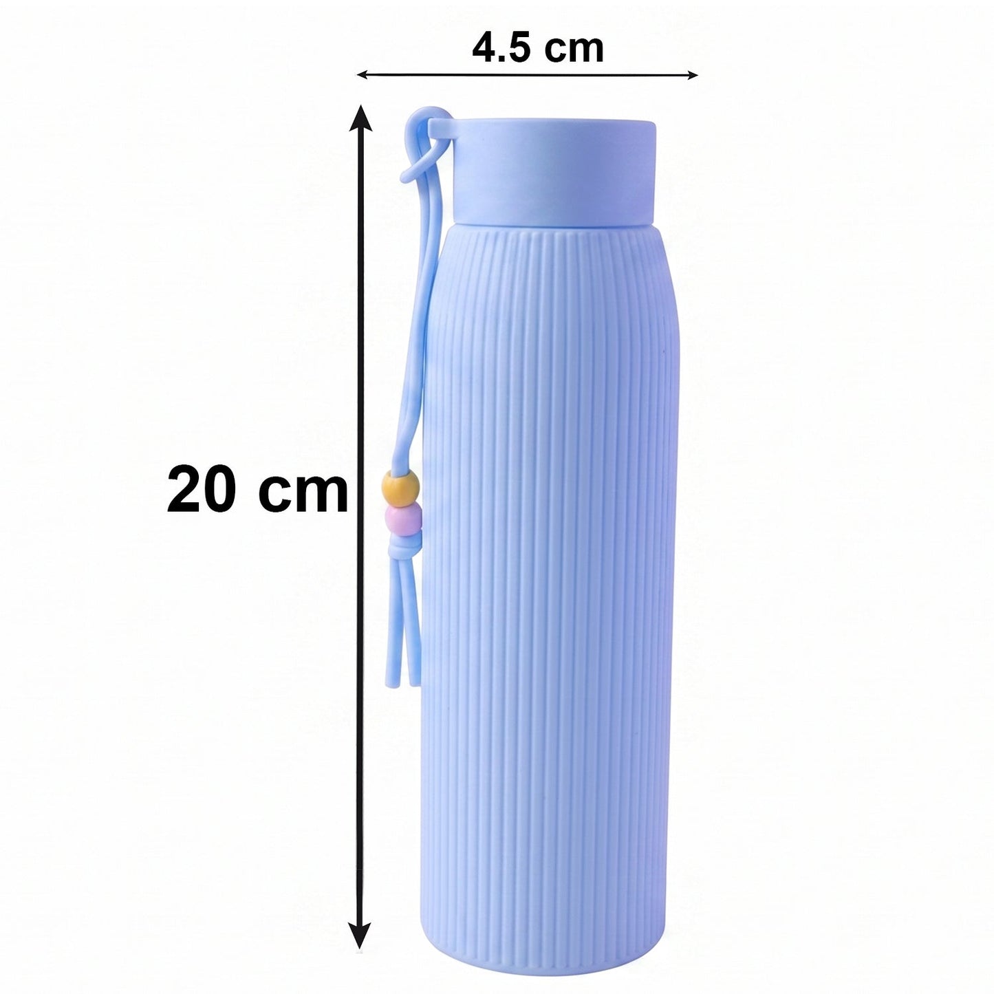Premium Textured Glass Water Bottle (300 ML Approx)