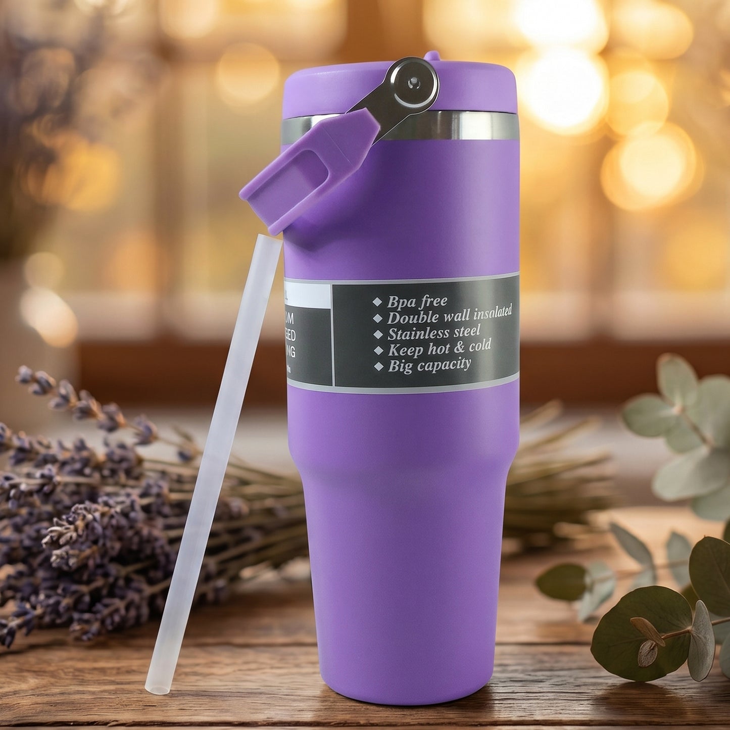 Premium Stainless Steel Vacuum Insulated Travel Mug Tumbler (890ML / 1 Pc / Mix Color)