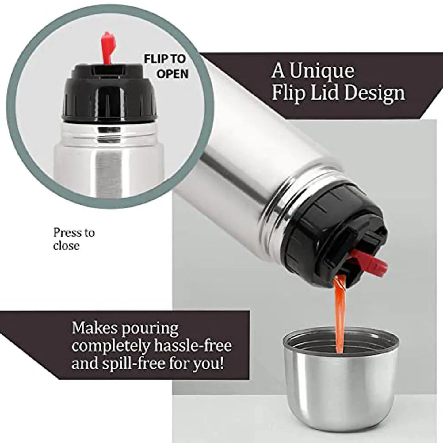 Bullet Style Stainless Steel Vacuum Insulated Water Bottle 1000 ML