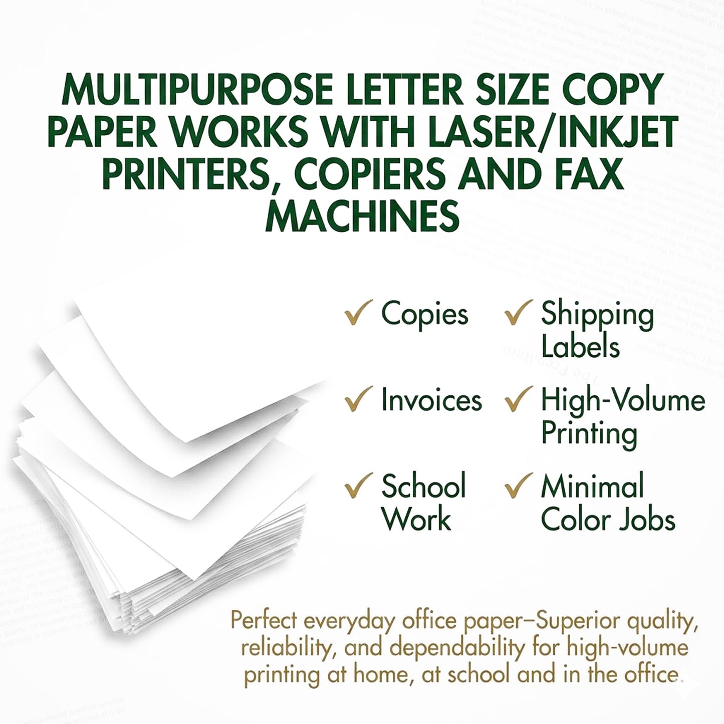 500 Sheets A4 Size Multipurpose Copier Paper – 70 GSM High Bright White Printing Paper