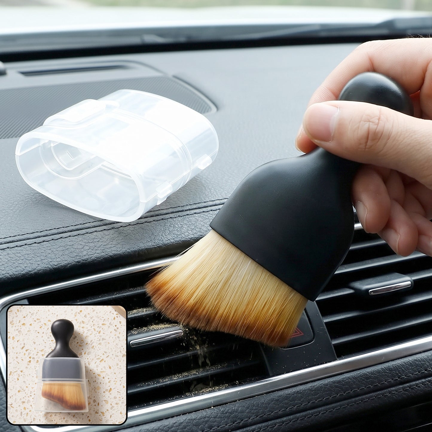 Mini Car Interior Cleaning Soft Brush -Car Cleaning Brushes Duster (1 Pc)