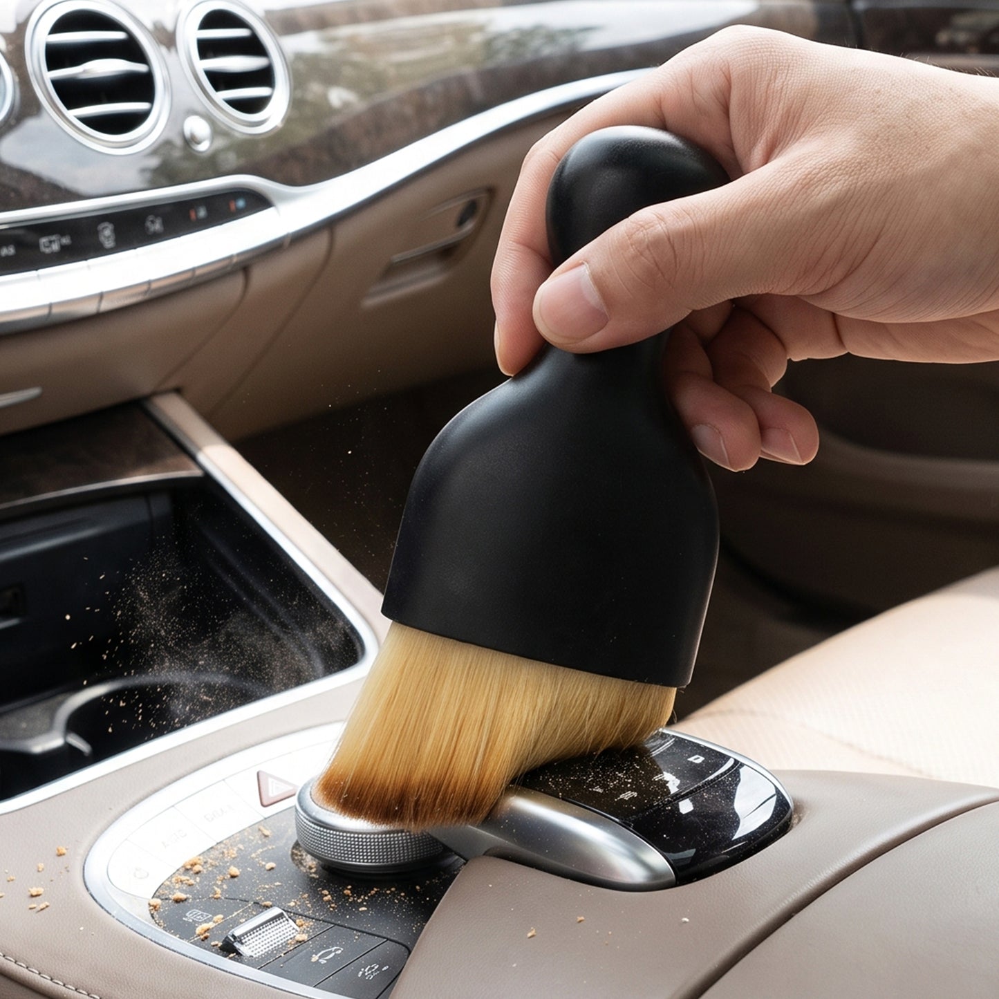 Mini Car Interior Cleaning Soft Brush -Car Cleaning Brushes Duster (1 Pc)