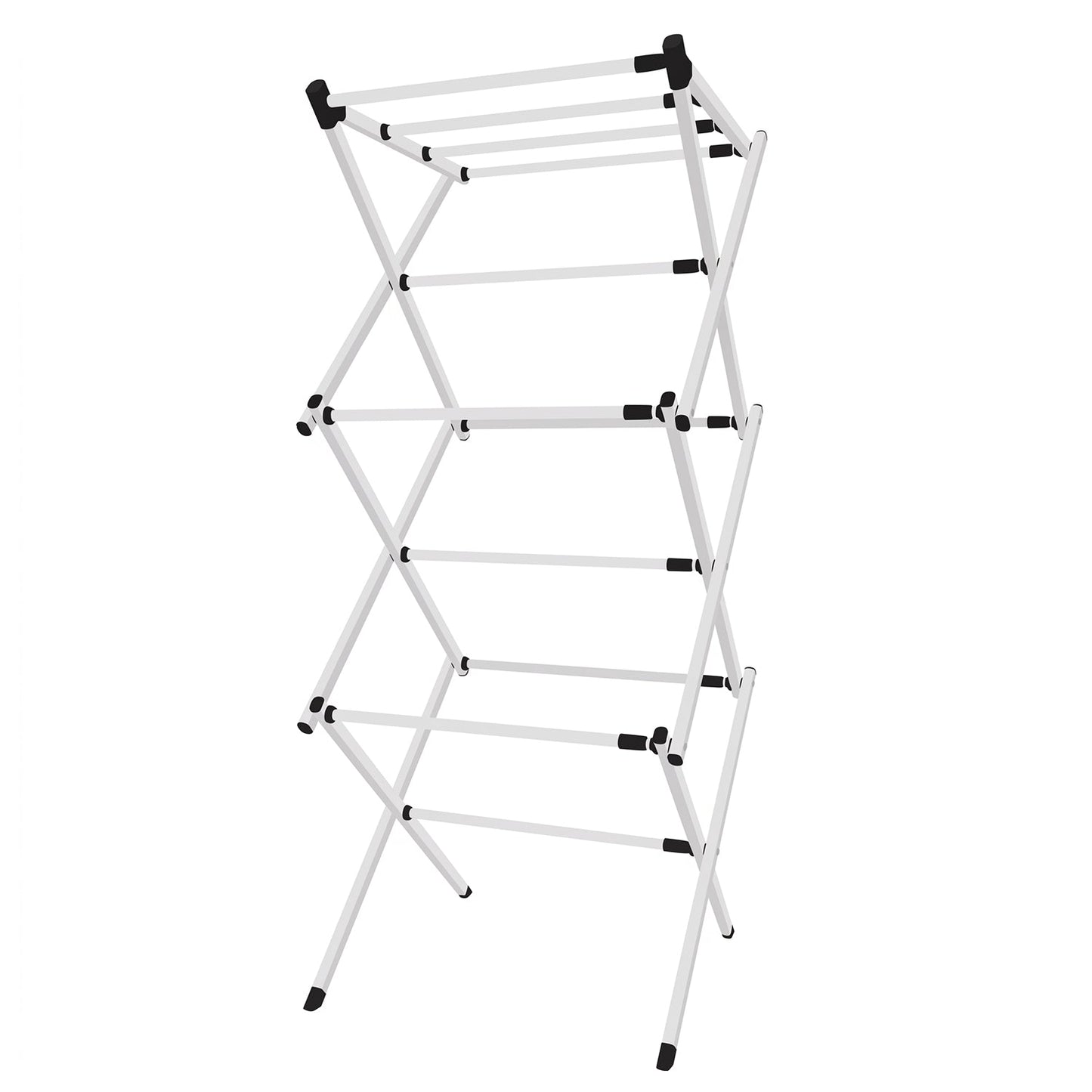Rust resistant 3 tier drying rack for balconies and rooms