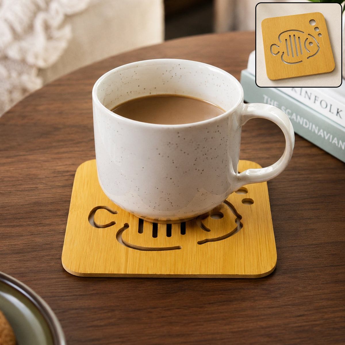 Square Wooden Tea Coffee Coaster