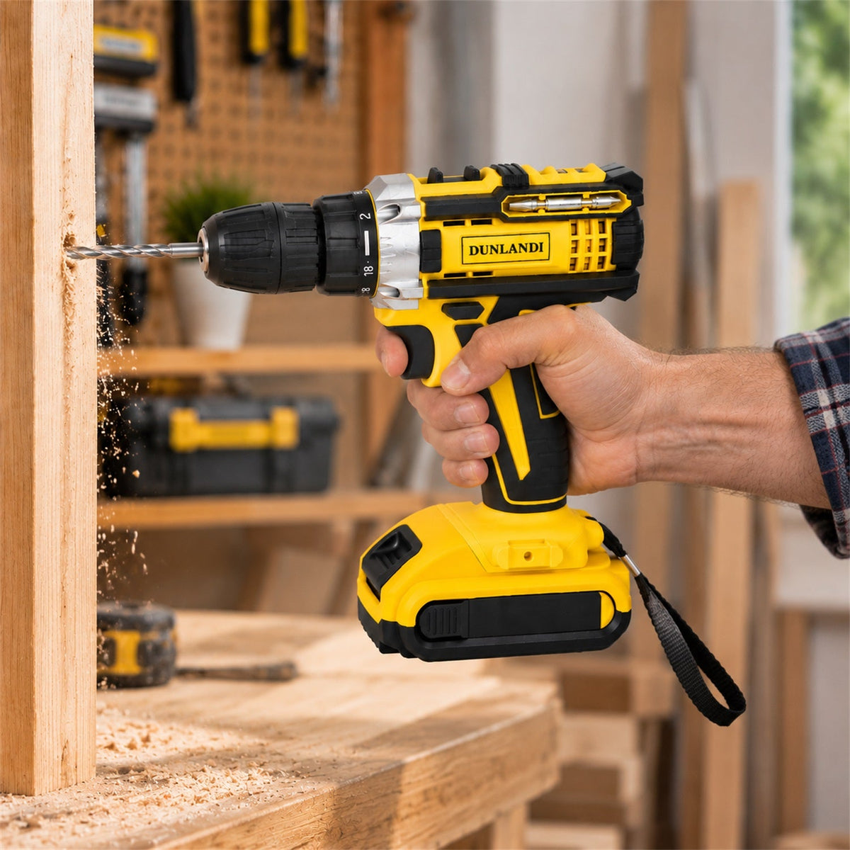 Cordless drill kit white bg