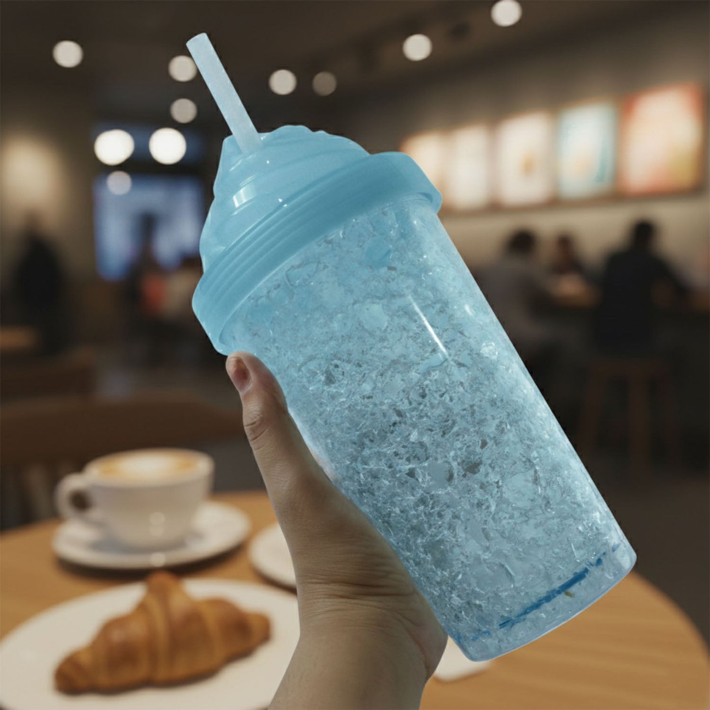 Cute Ice Cream Swirl Design Tumbler Sipper Bottle (500 ML, 1 Pc)