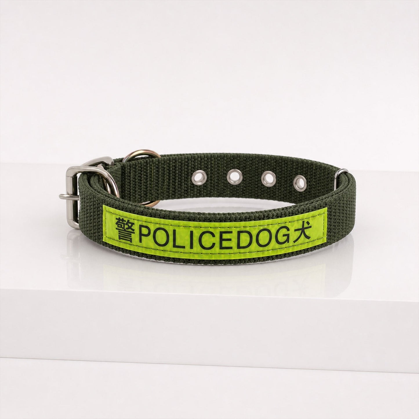 Heavy Duty Nylon Dog Collar with Metal Buckle Reflective Adjustable (1 Pc)