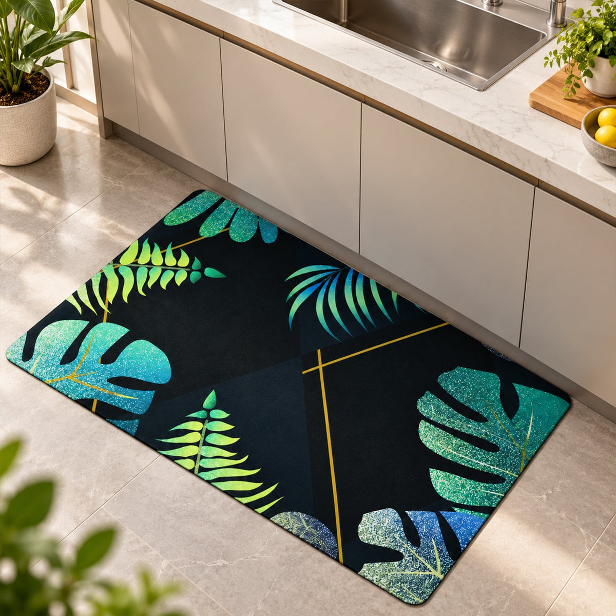 Floor mat anti slip back detail