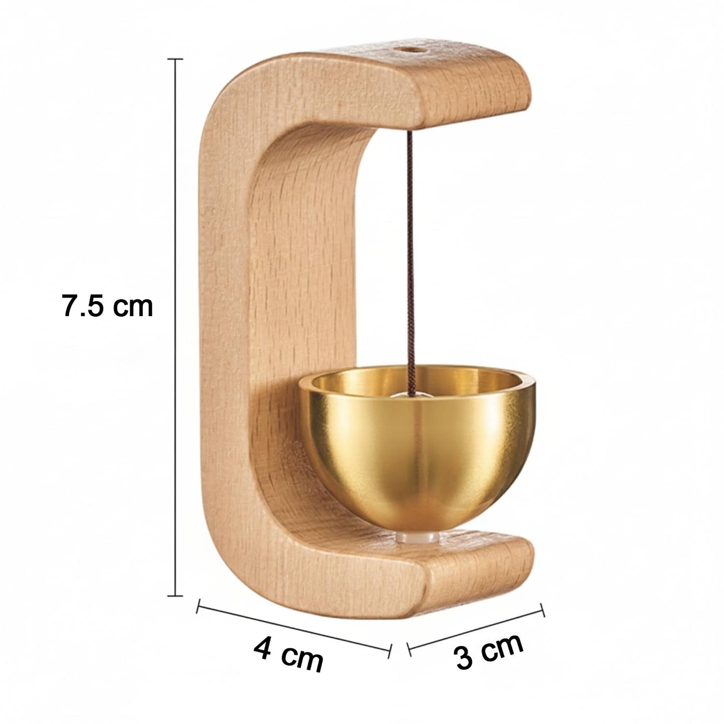 Magnetic Zen Bell for Meditation with Wooden Stand (1 Pc)