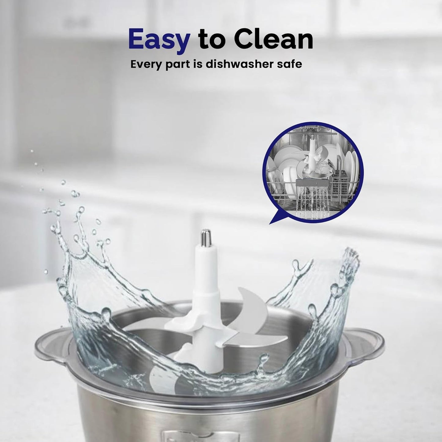 Electric SS Food Processor 2 Litre Vegetable Chopper & Mixer Grinder