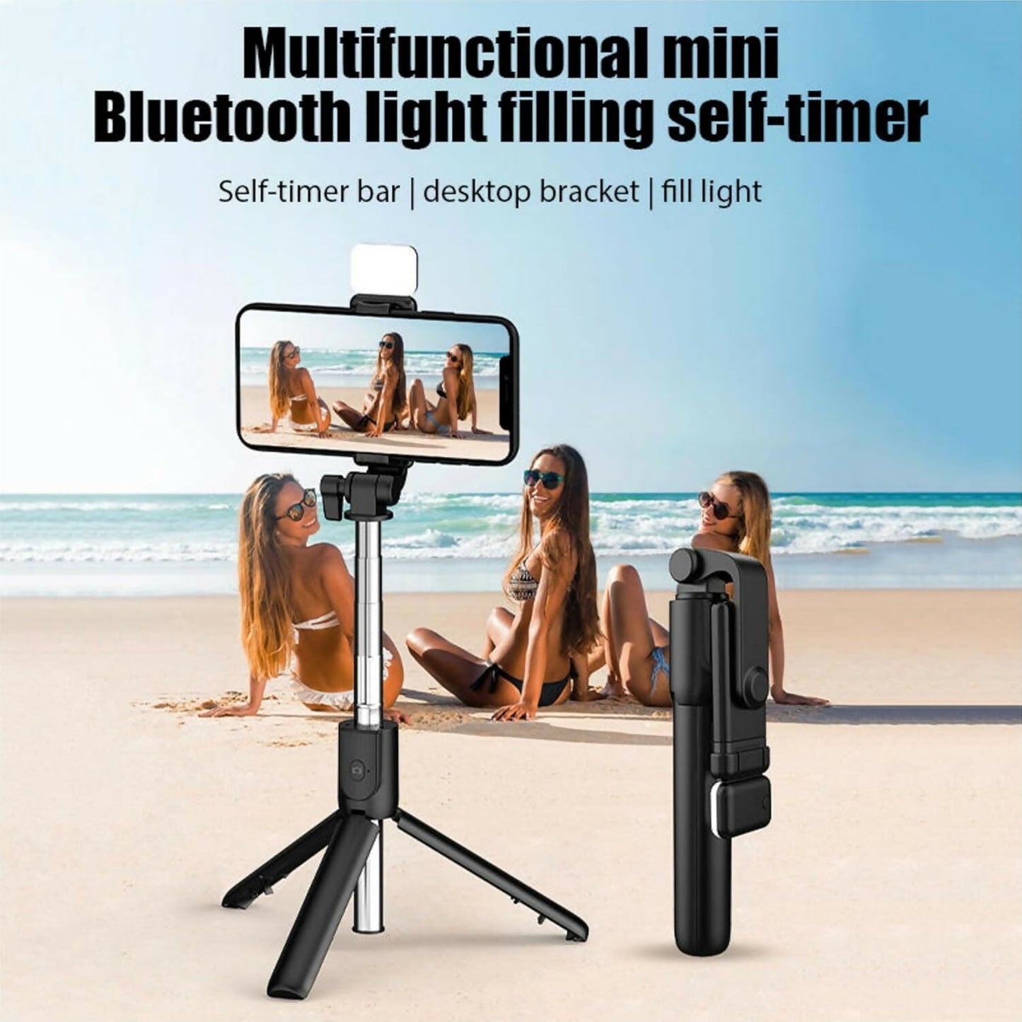 DeoDap RLS 3-in-1 Selfie Stick Tripod - scale