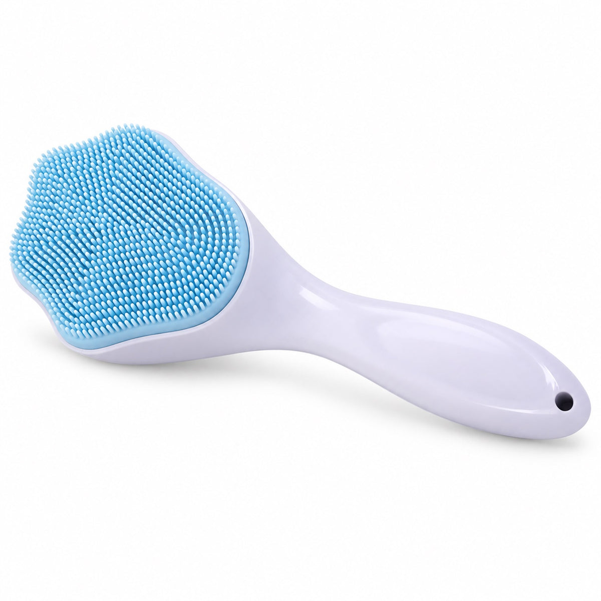 Silicone Face Scrubber Brush with Handle for Facial Cleansing & Massage (1 Pc)