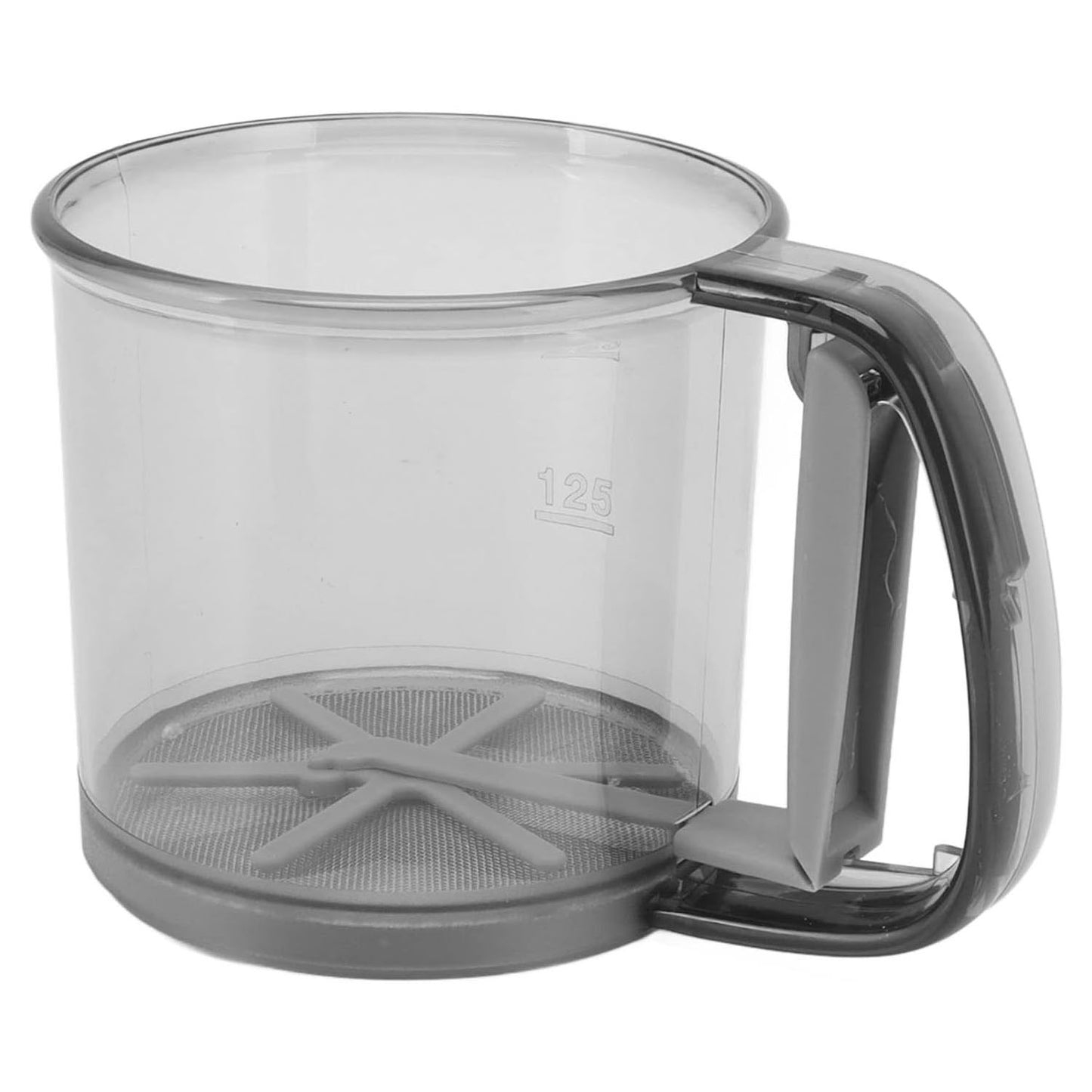 Plastic Flour Sieve Cup with Handle and Fine Mesh Filter for Kitchen Baking