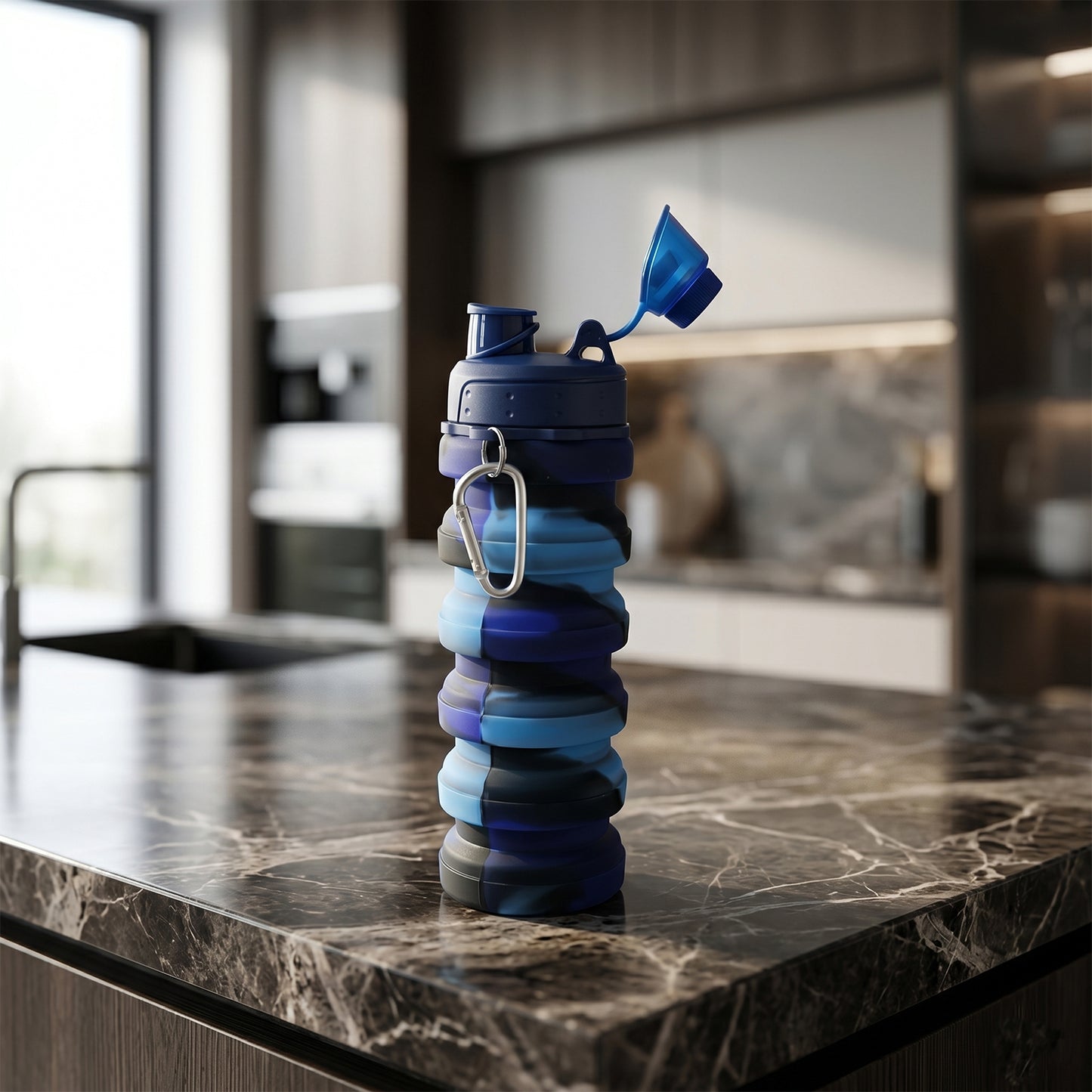 Colorful Collapsible Silicone Water Bottle (1 Pc)