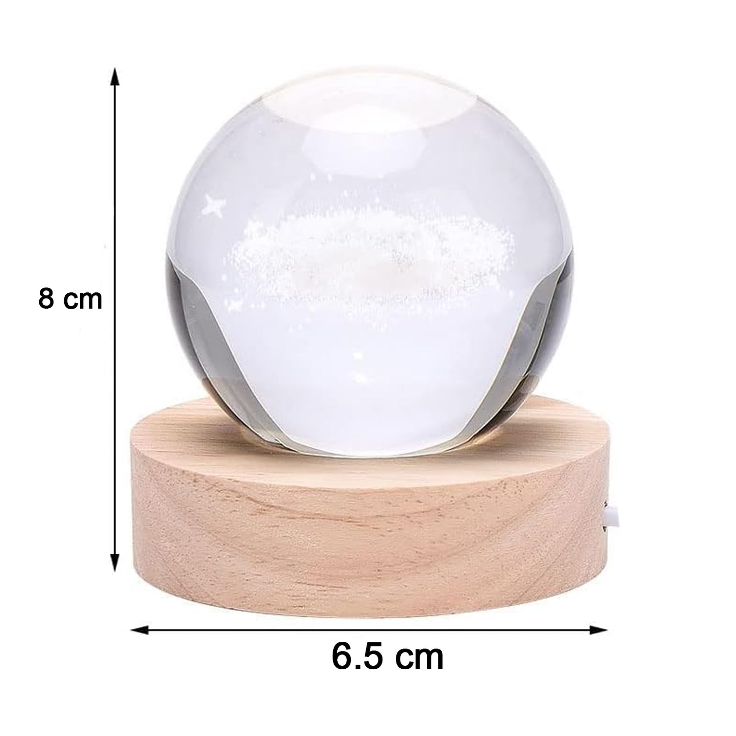 3D Astronomy Night Lamp Crystal Ball lamps With Base (1 Pc)