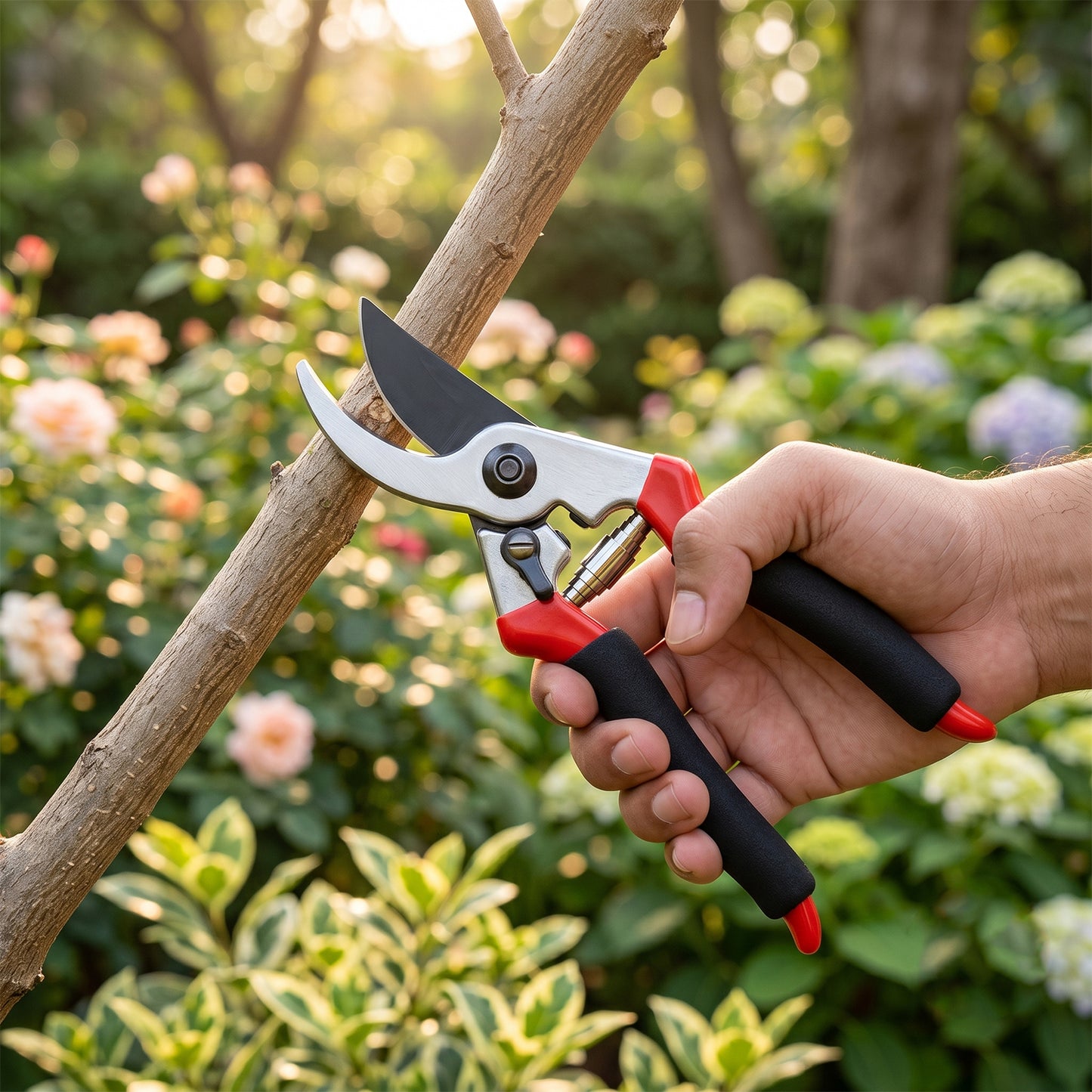 21Cm Red GARDEN SHEARS SHARP CUTTER PRUNERS SCISSOR, PRUNER.