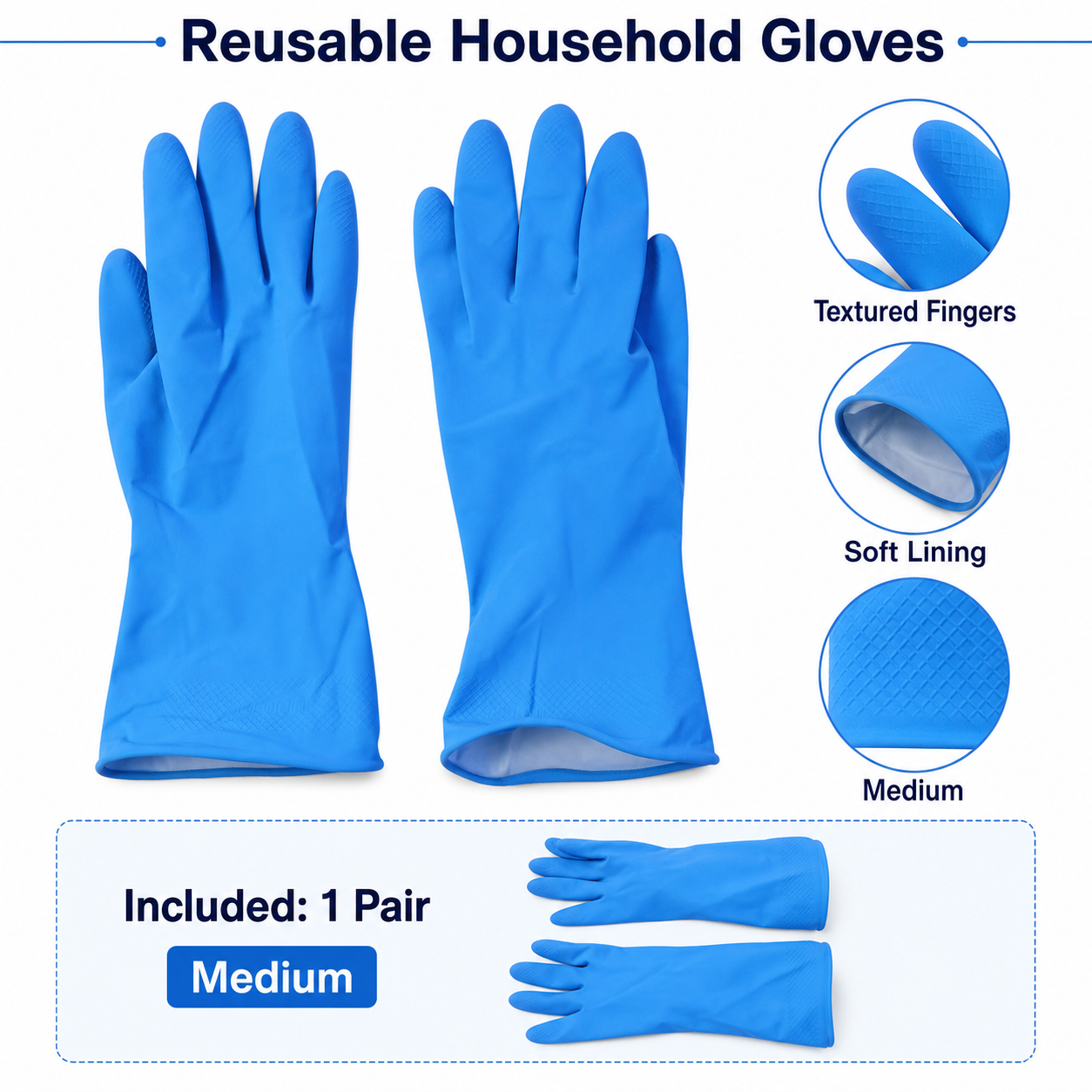 Blue gloves protection cleaning