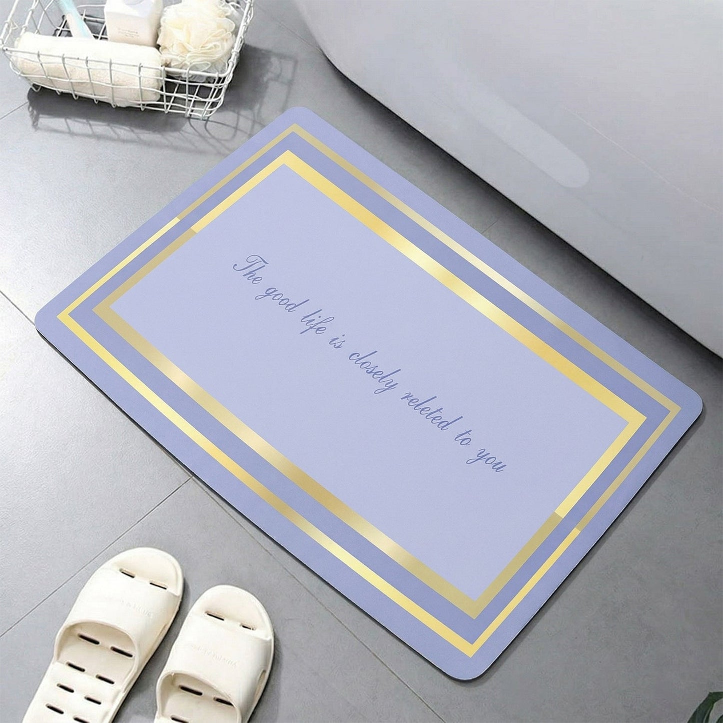 Premium Anti Slip Bathroom Floor Mat (1 Pc, 79x50 Cm)