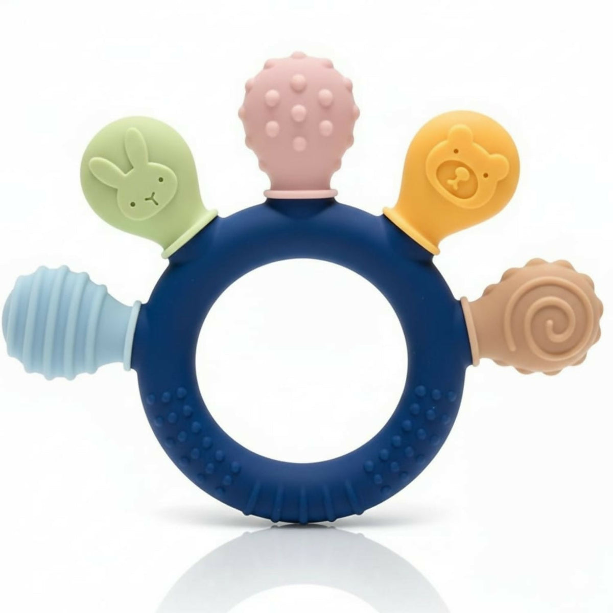 Navy Baby Teething Ring