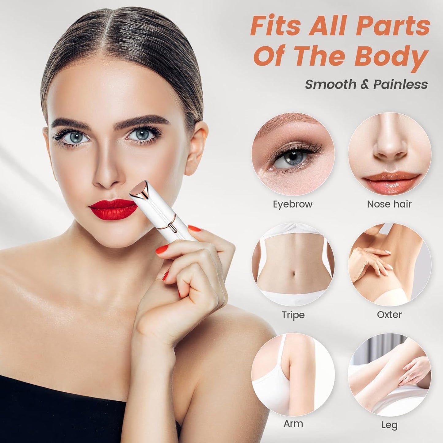 Rechargeable Facial Hair Remover Set for Women – 1 Set