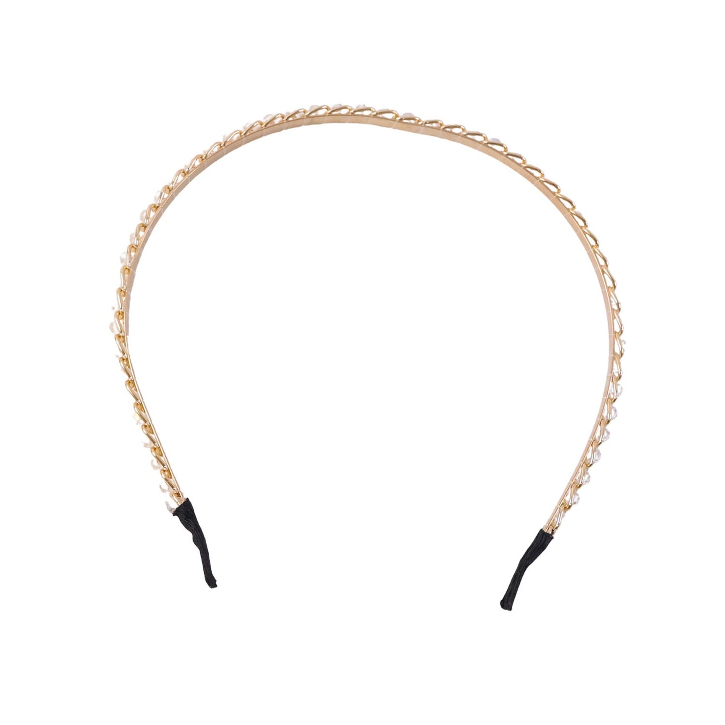 Elegant Crystal Studded Metal Hair Band (1 Pc)