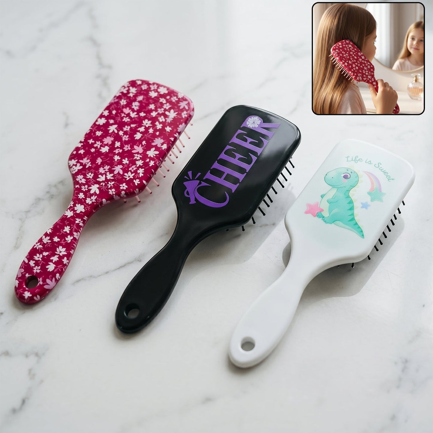 Premium Kids Hair Brush with Fun and Colorful Designs (1 Pc, Mix Design)