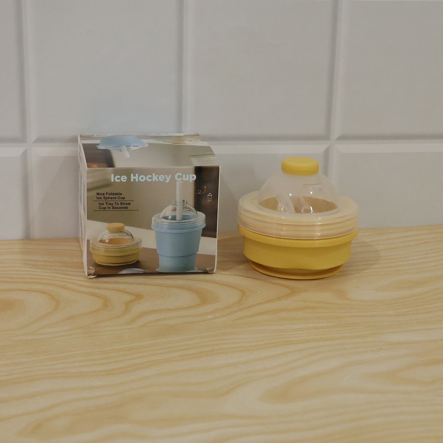 Silicone Foldable Collapsible Travel Cup with Straw and Dome Lid (1 Pc)
