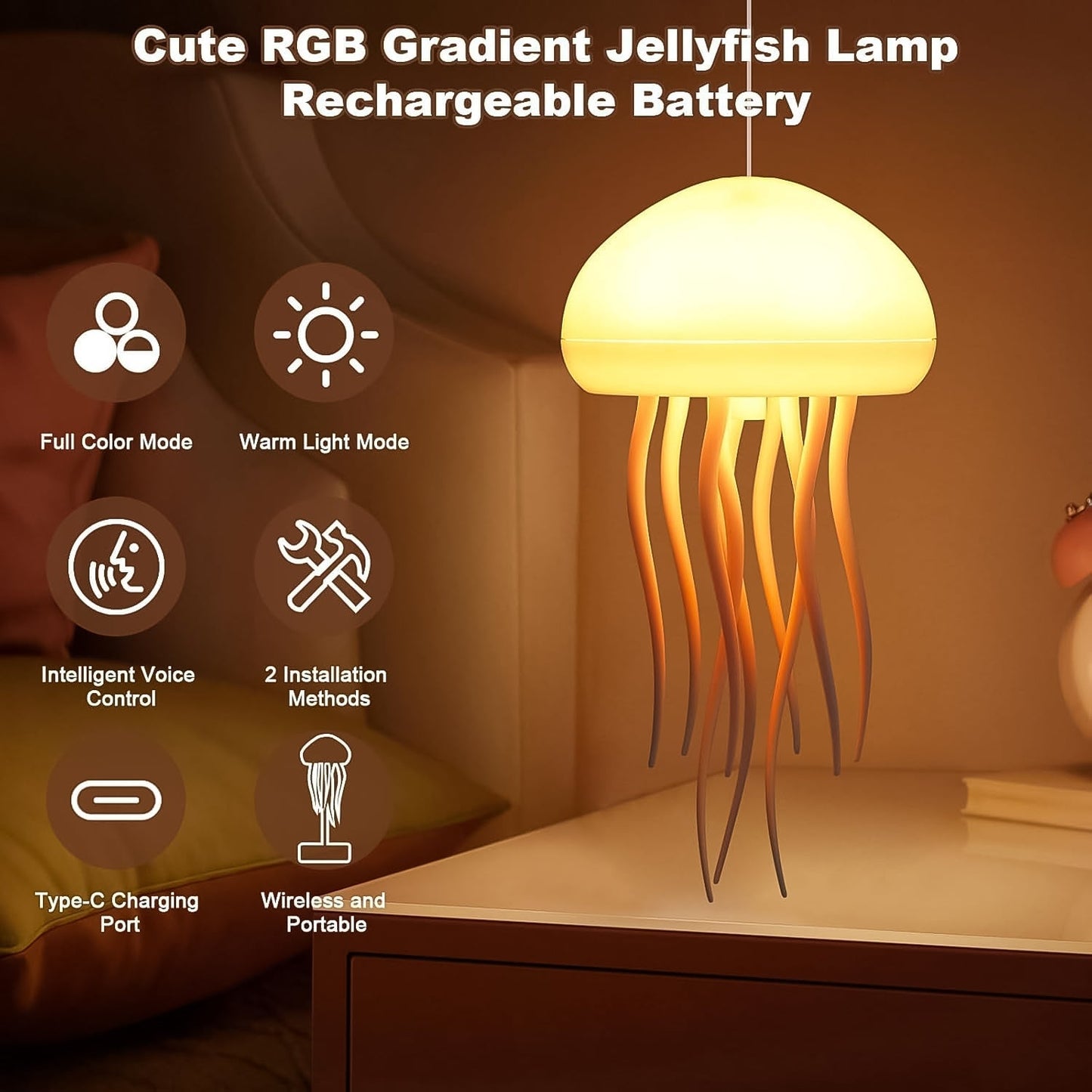 Nightlight jellyfish shape