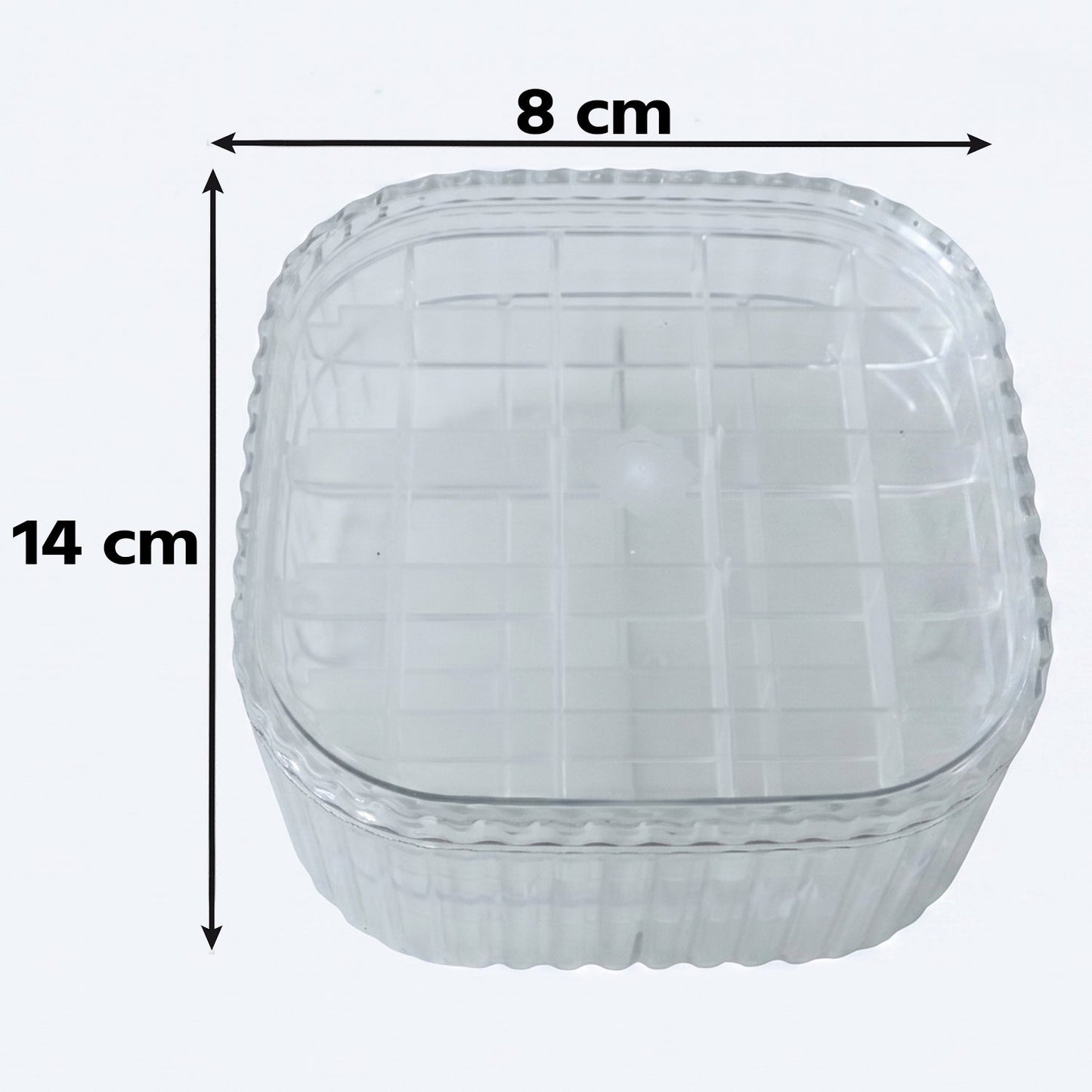 Transparent Jewellery Storage Box 3 Layer Multi Compartment Organizer (1 Pc)