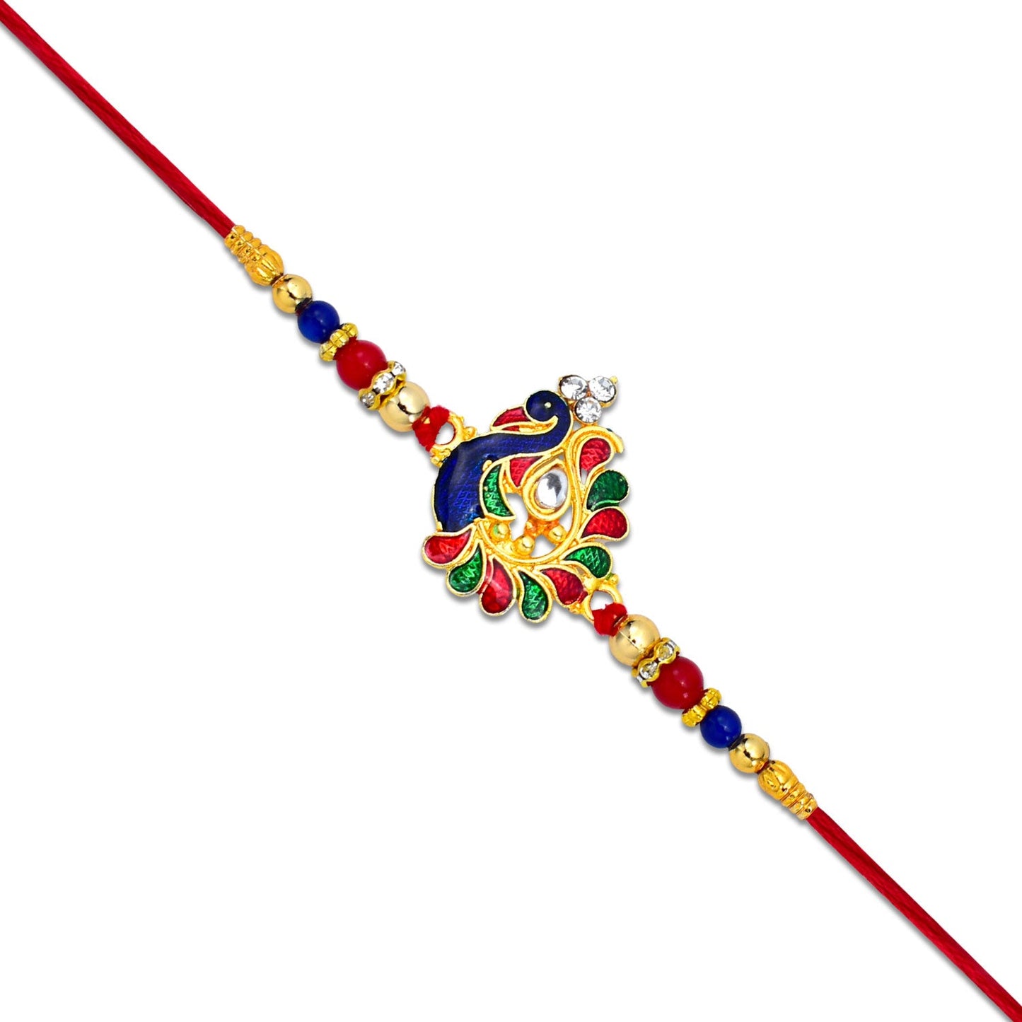 Premium handcrafted peacock Rakhi for Raksha Bandhan celebration